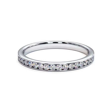 Klassischer Halb-Trauring mit Diamanten – Mon Trésor