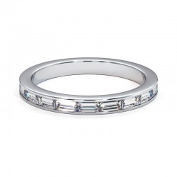 Half alliance baguette diamanten mon trésor