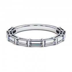 demi alliance diamants baguettes collection reine