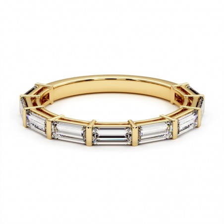 Halb-Trauring mit Baguette-Diamanten &ndash; Reine