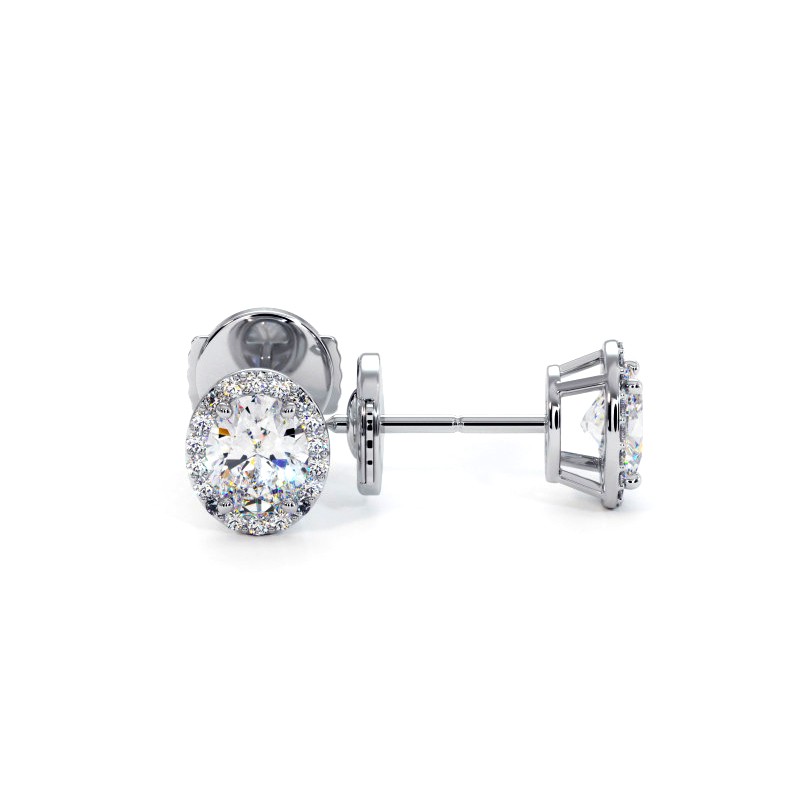 boucles d'oreilles diamants ma vie ovale