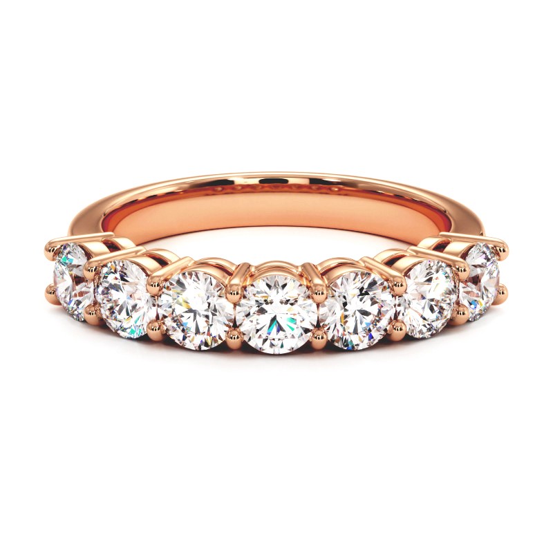 Demi Alliance diamants promesse 7 diamants ronds brillants Demi Alliance diamants promesse 7 diamants ronds brillants