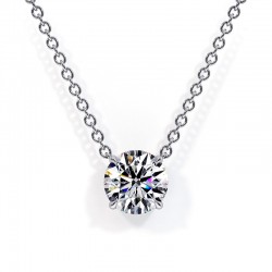 Pendentif diamant promesse en or blanc 18K, 750/1000