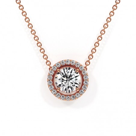 Ronde Halo Diamanten Hanger Ma vie