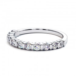Reine Halbmemory-Ring Nat&uuml;rliche Diamanten 18K Gold | Celinni