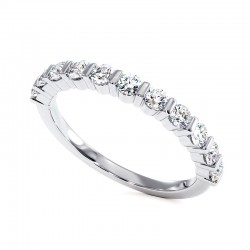 Reine Halbmemory-Ring Nat&uuml;rliche Diamanten 18K Gold | Celinni