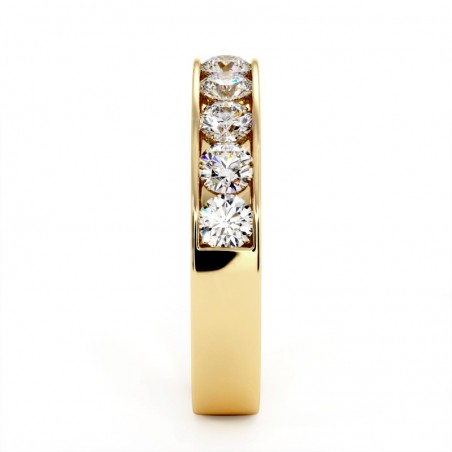 Demi Alliance Diamants Ronds Rail Mon Trésor