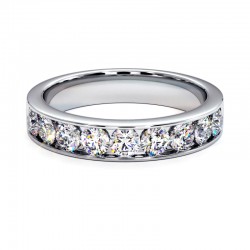 Halber Verlobungsring mit runden, brillanten Diamanten