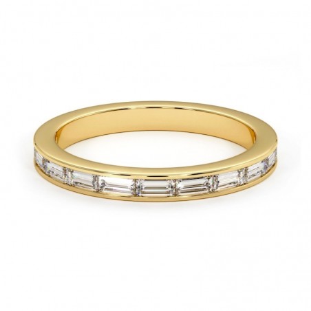 Halb-Trauring mit Baguette-Diamanten – Mon Trésor