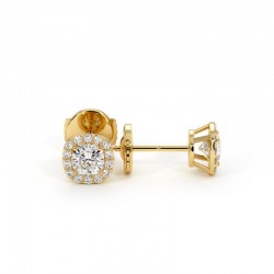 Cushion Diamond Earrings Ma...