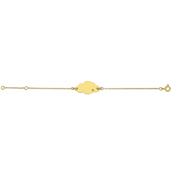 18k Gold Geburtsarmband, 750 Tausendstel | Wolkenmuster