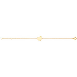 Pulsera de identidad en Oro 18K, 750/1000 | Motivo Coraz&oacute;n