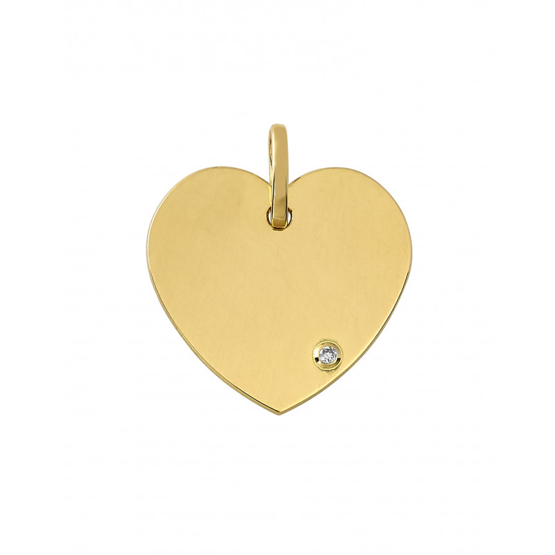 Colgante de Nacimiento Identidad Beb&eacute; Oro 18k 750 - Motivo Coraz&oacute;n