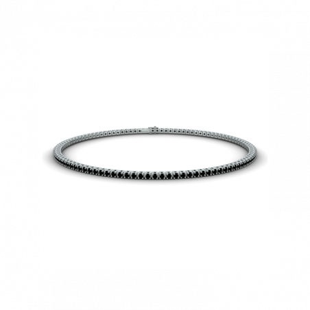 Schwarzer Diamant Fluss Armband Schwarzes Gold