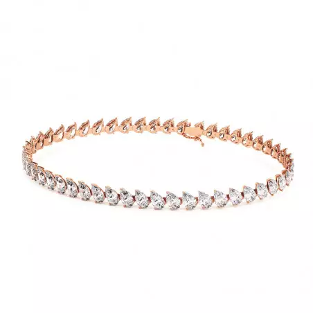 Bracelet Tennis Diamants Poire