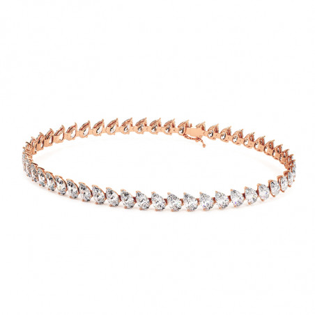 Pulsera de Tenis de Diamantes en Forma de Pera