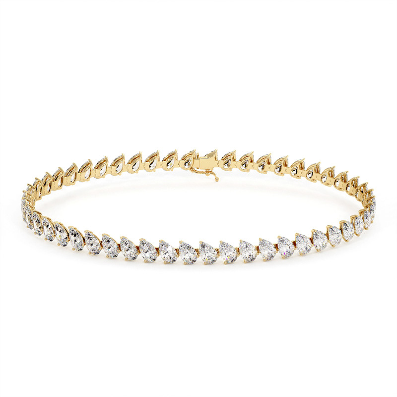 Pear Diamonds Tennis Bracelet