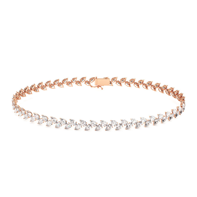 Pulsera de Diamantes Talla Pera Alta Joyería Parisina