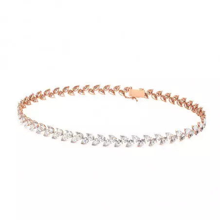 Bracelet Diamants Taille Poire Haute Joaillerie Parisienne