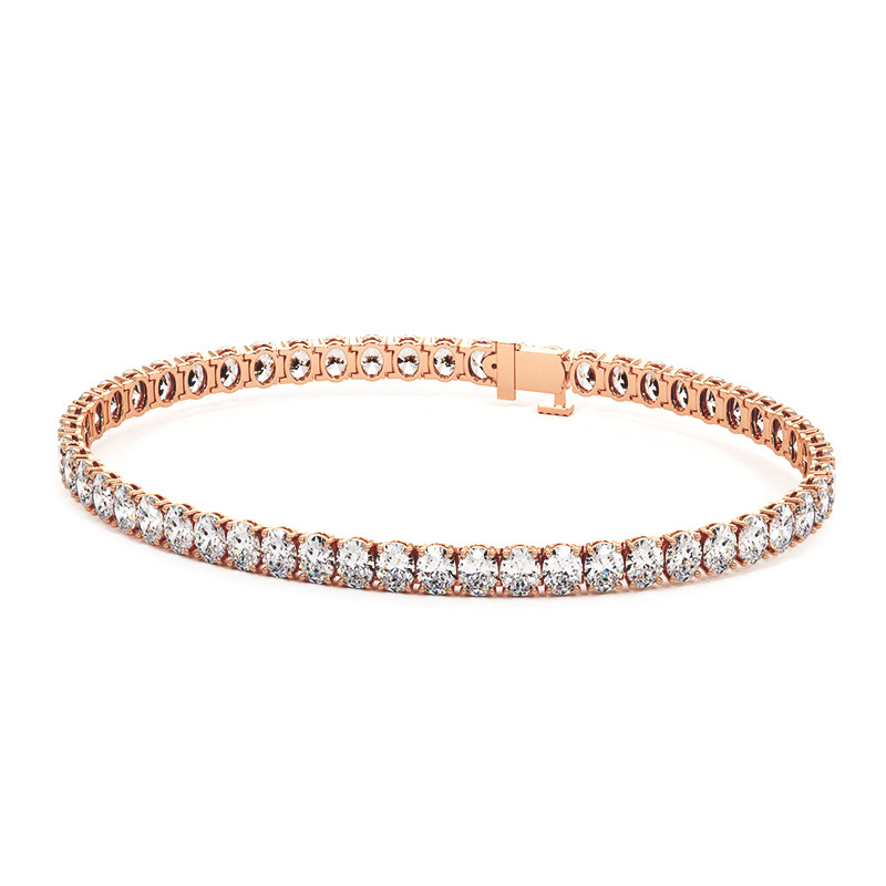 Pulsera de Tenis de Diamantes Ovalados