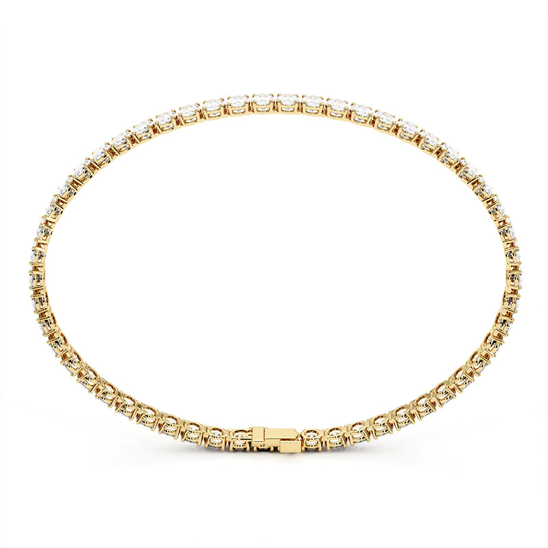 RIVA Tennis-Armband In Weißgold Vergoldet – Mit Ovalem Zirkonia-Stein, 18 Cm, Nickelfrei