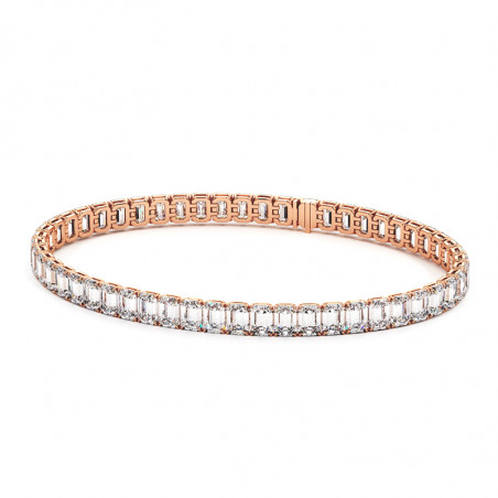 Tennisarmband met smaragd geslepen diamanten