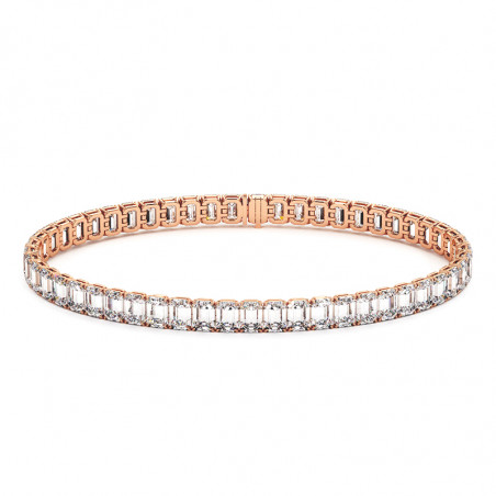 Tennisarmband Smaragdschliff Diamanten