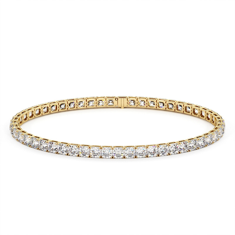 Bracelet tennis diamants taille Asscher