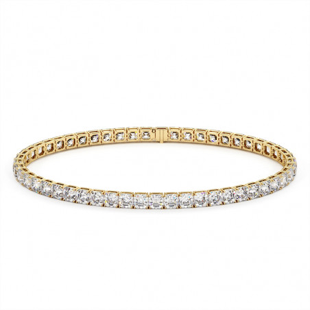 Bracelet Tennis Diamants Taille Asscher