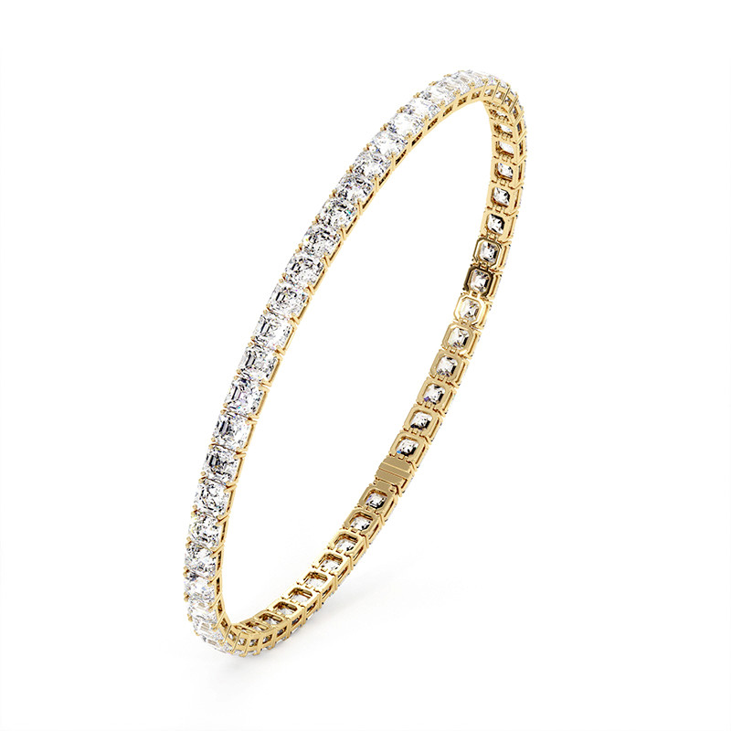 Asscher Cut Diamond Tennis Bracelet - Main Image