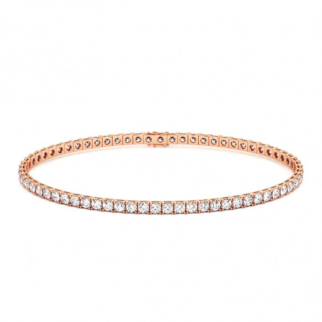 Pulsera de R&iacute;o de Diamantes Redondos Tradicional