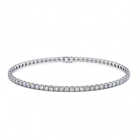 Bracelet Rivière De Diamants Ronds Traditionnel