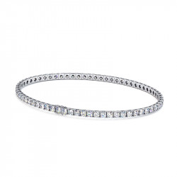 Pulsera rio diamantes redondos oro 18K o platino | Celinni