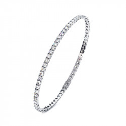 Pulsera rio diamantes redondos oro 18K o platino | Celinni