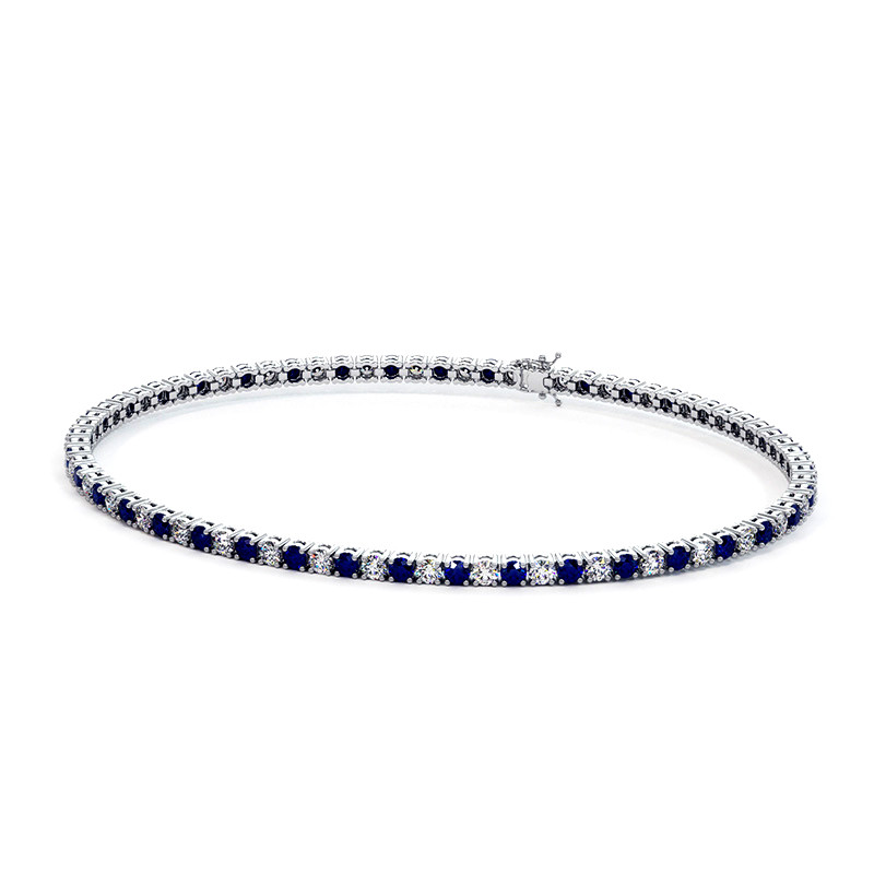 Bracelet Diamants Et Saphirs