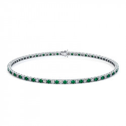 Bracelet Diamants Et émeraudes