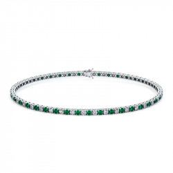 Diamonds and Emeralds Bracelet