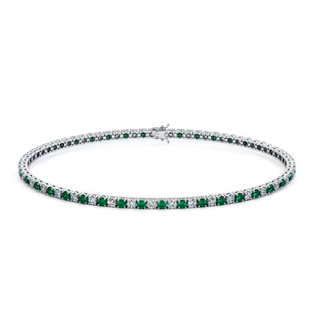 Bracelet Diamants Et émeraudes