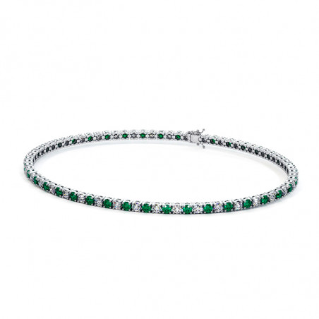 Diamant- und Smaragdarmband