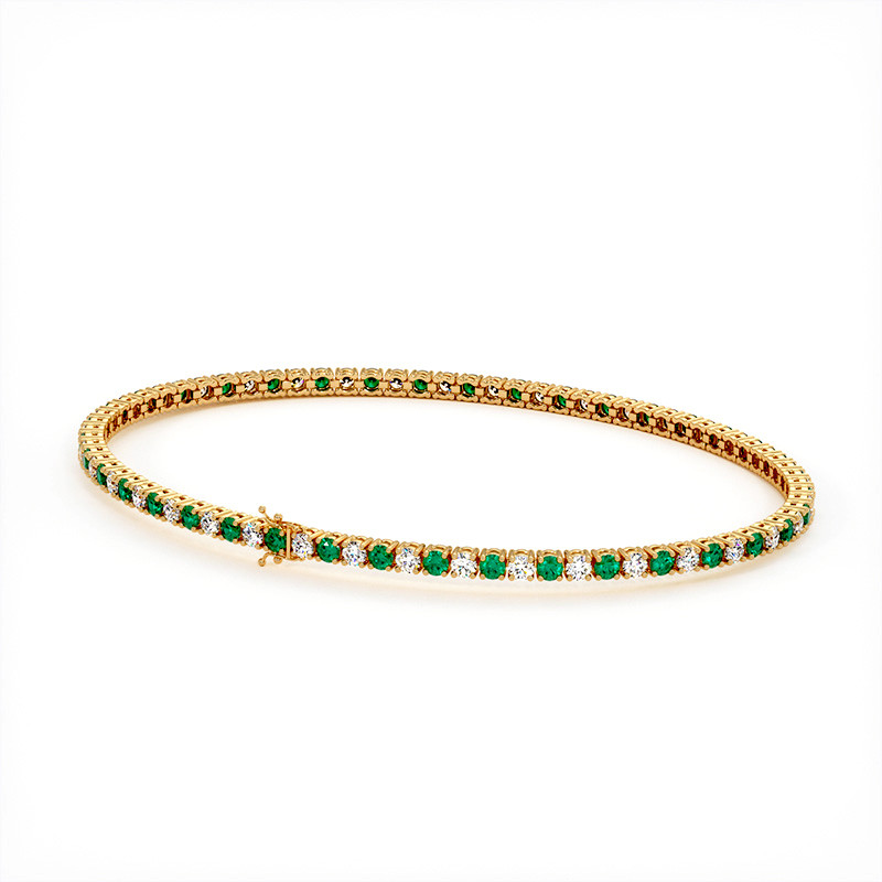 Diamonds and Emeralds Bracelet - Main Image