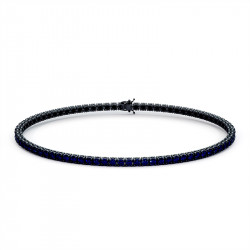 Bracelet Rivière Saphirs Bleus Naturels Or 18K ou Platine | Celinni