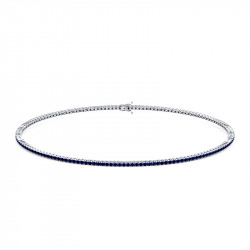 Bracelet Rivière Saphirs Bleus Naturels Or 18K ou Platine | Celinni