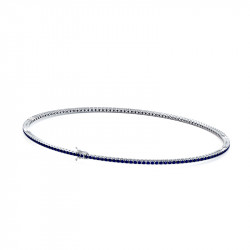 Bracelet Rivière Saphirs Bleus Naturels Or 18K ou Platine | Celinni