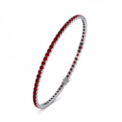 Bracelet Rivi&egrave;re Rubis Naturels Or 18K ou Platine | Celinni