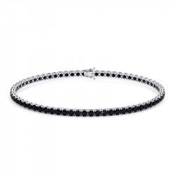Armband für Männer: schwarzer Diamantfluss | Celinni