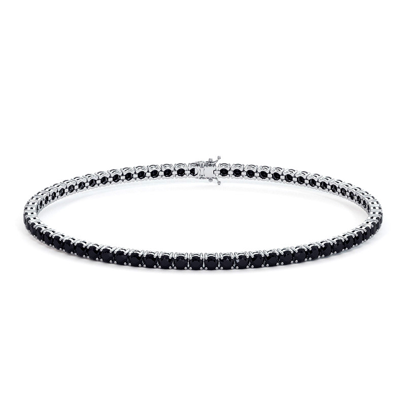 Pulsera para hombre: río de diamantes negros | Casa Celinni