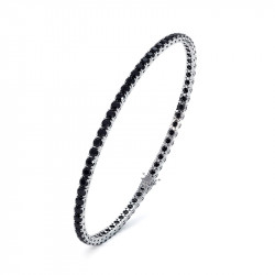 Armband für Männer: schwarzer Diamantfluss | Celinni