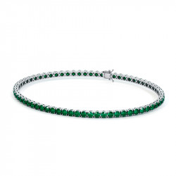 Pulsera para hombre engastada con esmeraldas verdes | Maison Celinni