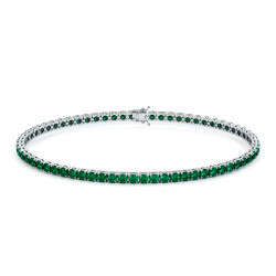 Pulsera para hombre engastada con esmeraldas verdes | Maison Celinni