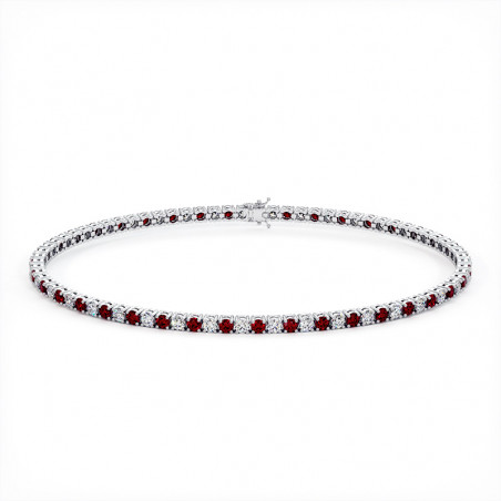 Pulsera de Diamantes y Rubíes para Hombre